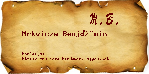 Mrkvicza Benjámin névjegykártya